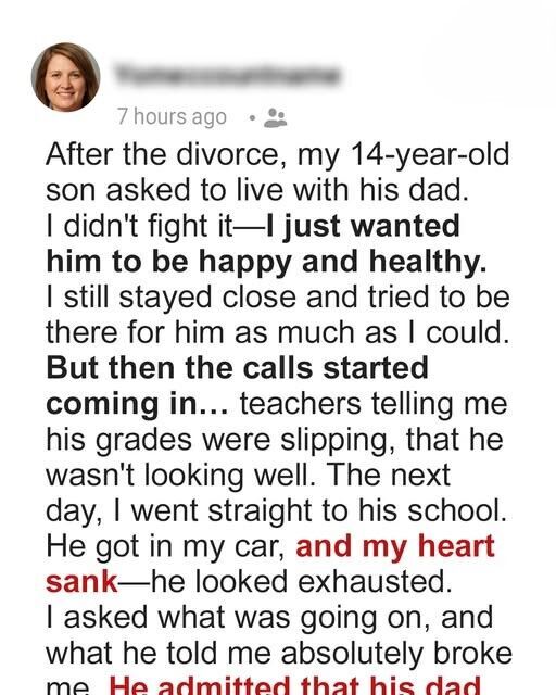 My Son Is Failing School After Moving in with His Dad — I Just Found Out What’s Really Going on in That House