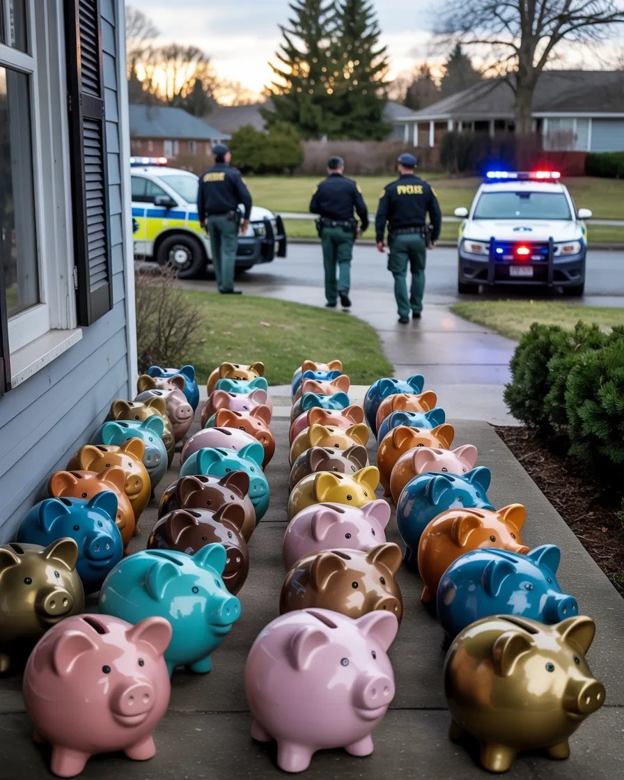 My 6-Year-Old Son Gave All His Savings to Help Our Elderly Neighbor – The Next Morning, Our Yard Was Filled with Piggy Banks, and Patrol Cars Were Everywhere