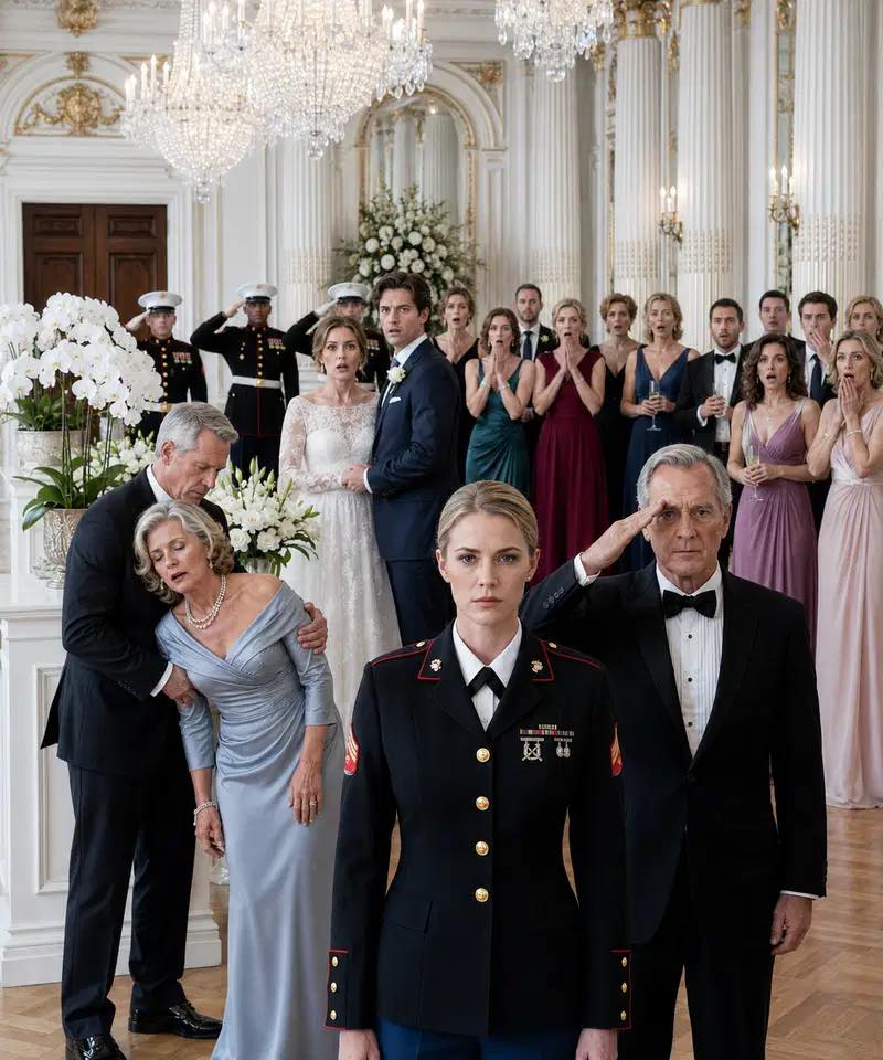 Moral My parents begged me not to wear my uniform to brother’s wedding. “The military is embarrassing.” But I walked in wearing my dress blues – a silver star on my chest. 150 guests went silent. 12 veterans stood up: “Silver star in the room!” My family froze.