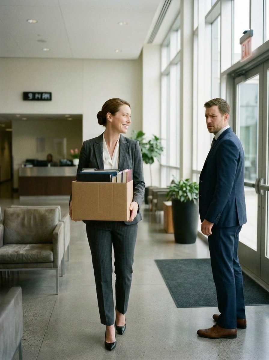 The ceo’s son-in-law quietly fired me at 9:14 am after 19 years, so i walked out with a cardboard box and smiled—because he never thought to ask my maiden name: clara tennant…