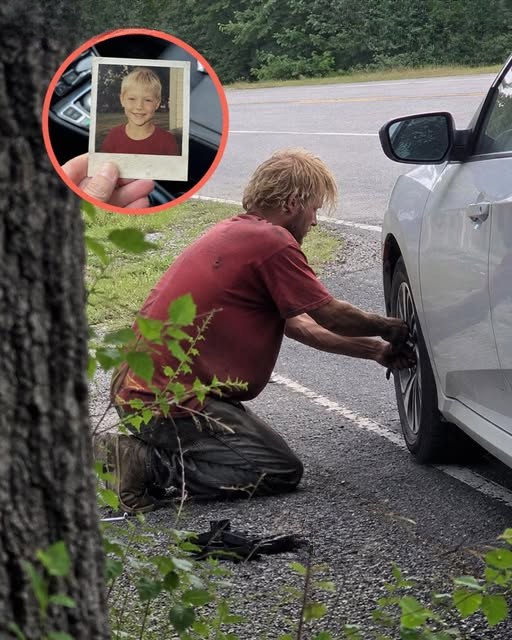 A Homeless Stranger Helped Me Fix a Flat on Route 9 — What He Left on My Seat Knelt Me to the Ground