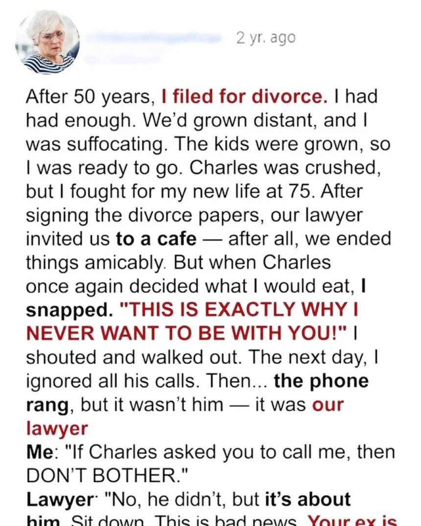 After 50 Years of Marriage, I Asked for a Divorce — Then His Letter Broke My Heart