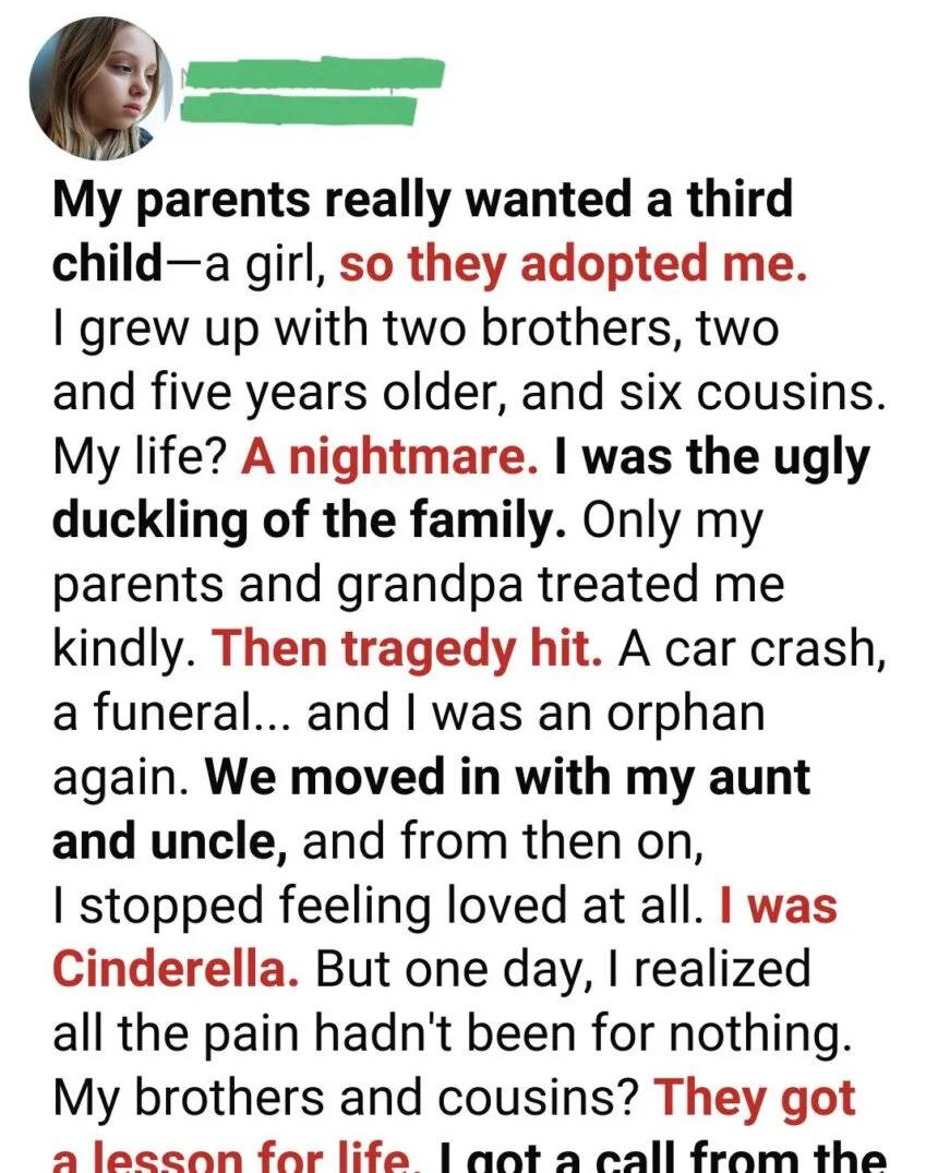 I Was the Forgotten Orphan in the Family—Until the Truth About My Birth Changed Everything