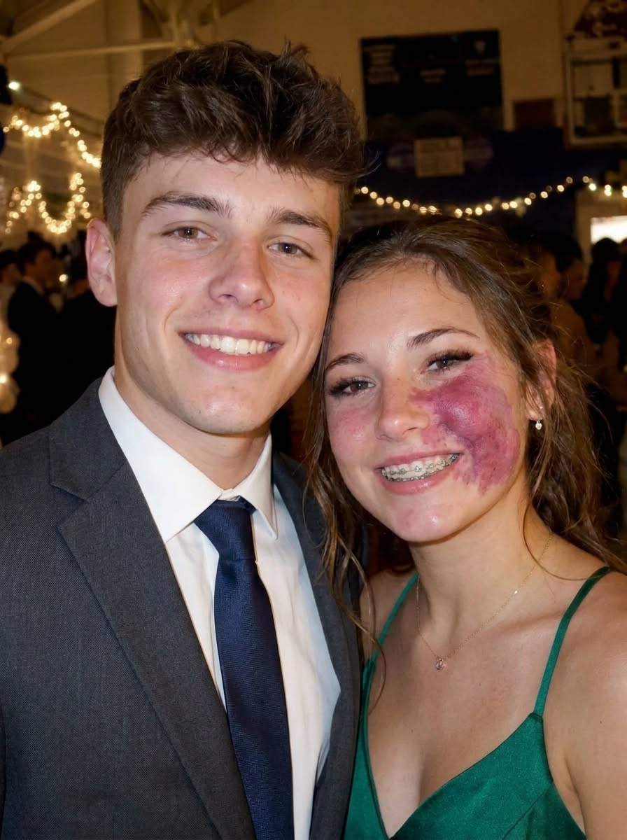 Only one boy asked me to prom because no one else wanted to go with me because of the birthmark on my face — everyone laughed until police officers walked into the gym.