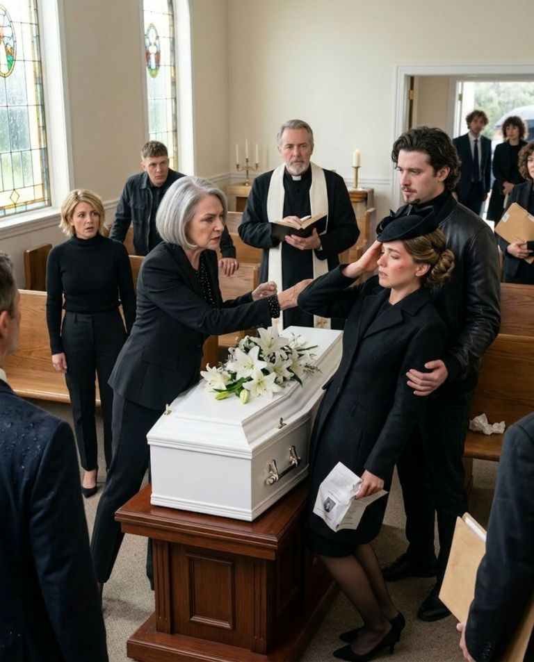 At my twins’ funeral, my mother-in-law whispered, “God took them because He knew what kind of mother you were.” When I begged her to stop, she att3cked me beside their tiny coffins and threatened me. But what happened next stunned everyone.