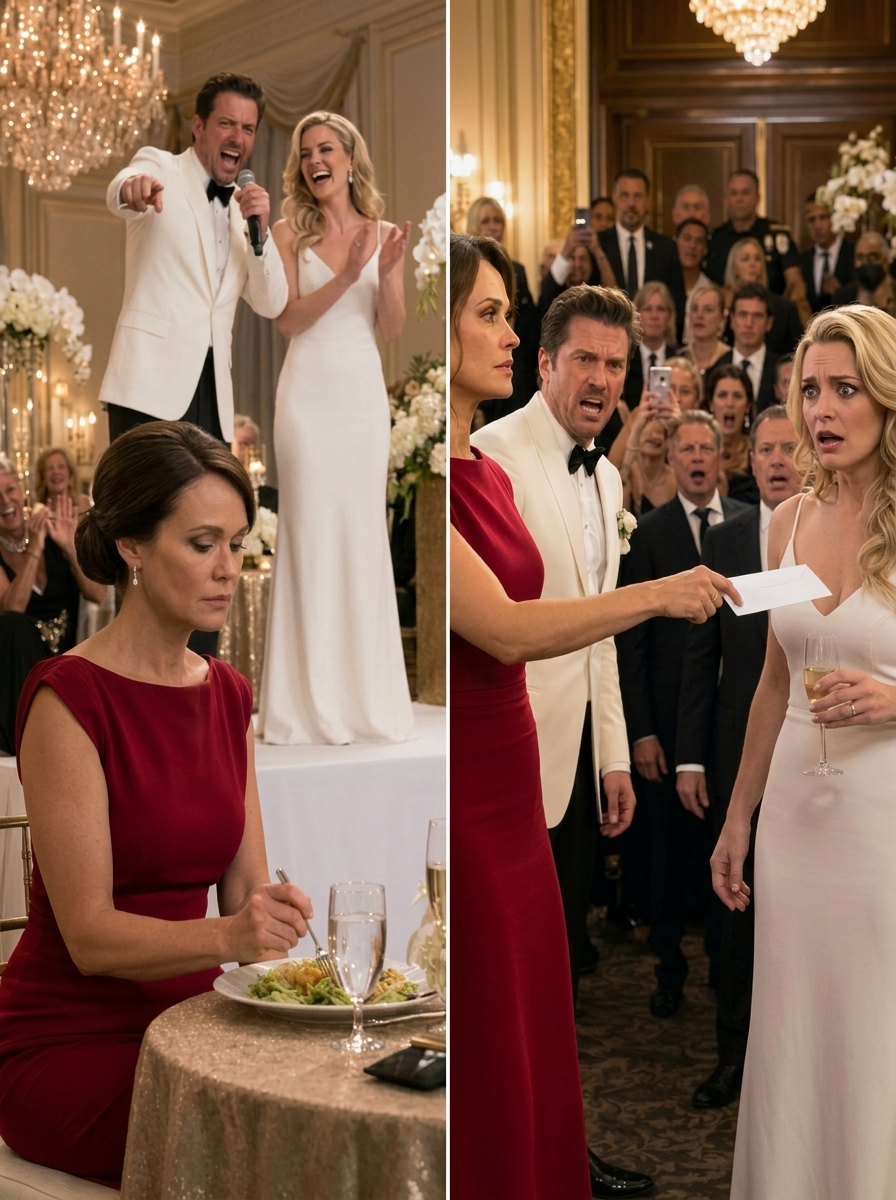 My ex-husband proudly introduced his new bride—a famous plastic surgeon—at their extravagant ballroom wedding, loudly joking that I couldn’t even afford her consultation fee.