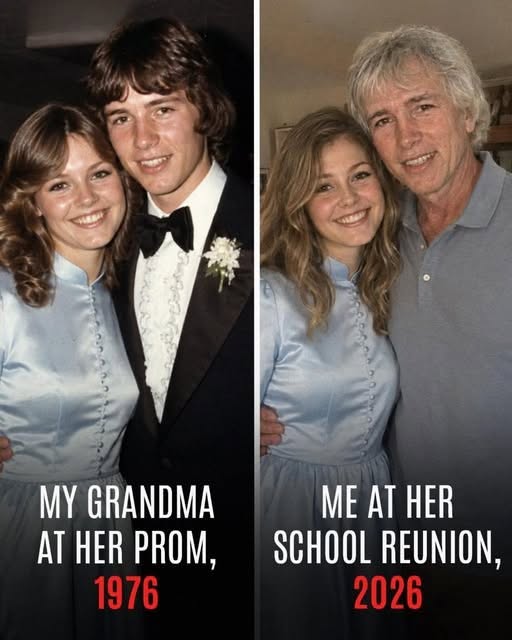 I Wore My Grandmother’s Prom Dress to Her 50-Year School Reunion – Then an Elderly Man Grabbed My Hands and Whispered, “Your Grandmother Promised You Would Marry Me”