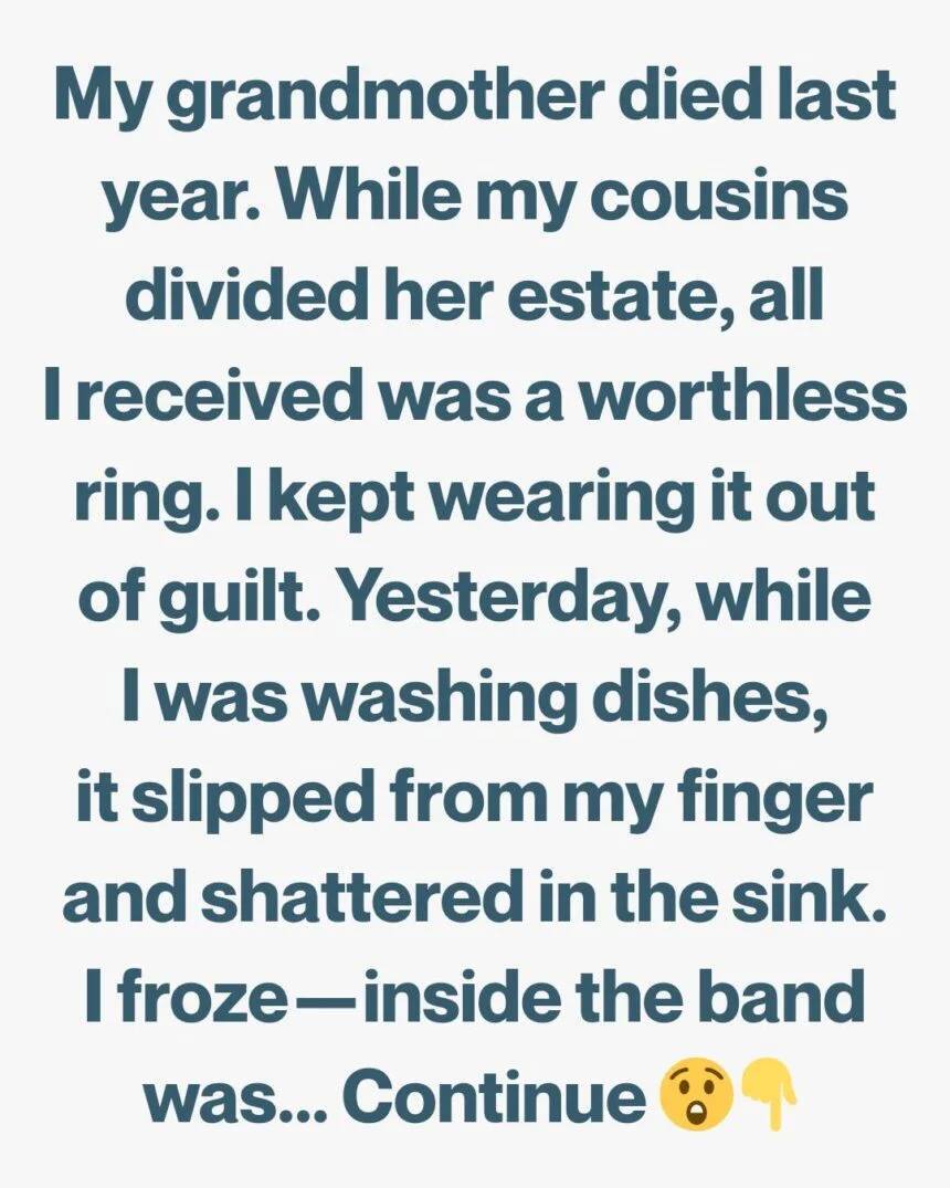 The “Worthless” Ring That Held My Grandmother’s Last Secret