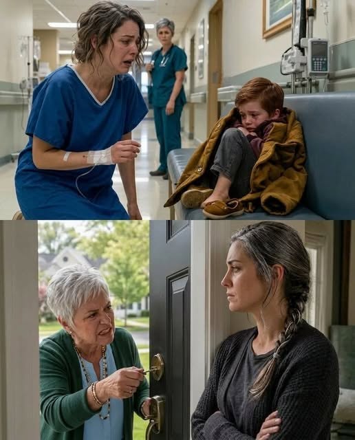 I Woke Up From Surgery to Find My Four-Year-Old Son Left Alone on a Hospital Bench, Crying Into My Coat. When I Called My Mother, She Laughed and Said, “Your Sister Needed Us More.” That Night, With Stitches Still Burning, I Changed Every Lock on My House. But the Real Nightmare Began the Next Morning—When She Showed Up With Her Old Key, Certain It Would Still Work.