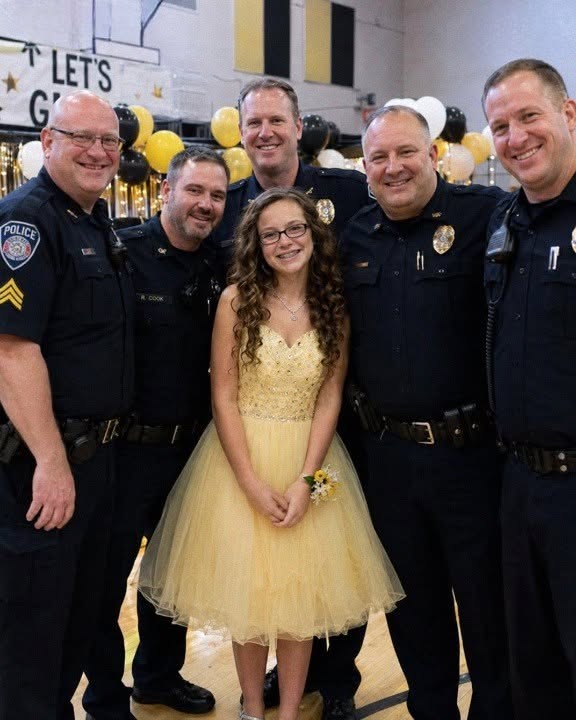 After My Husband Died, I Took My Daughter to the Father-Daughter Dance Myself – The Other Kids Mocked Her Until Five Police Officers Walked Through the Doors