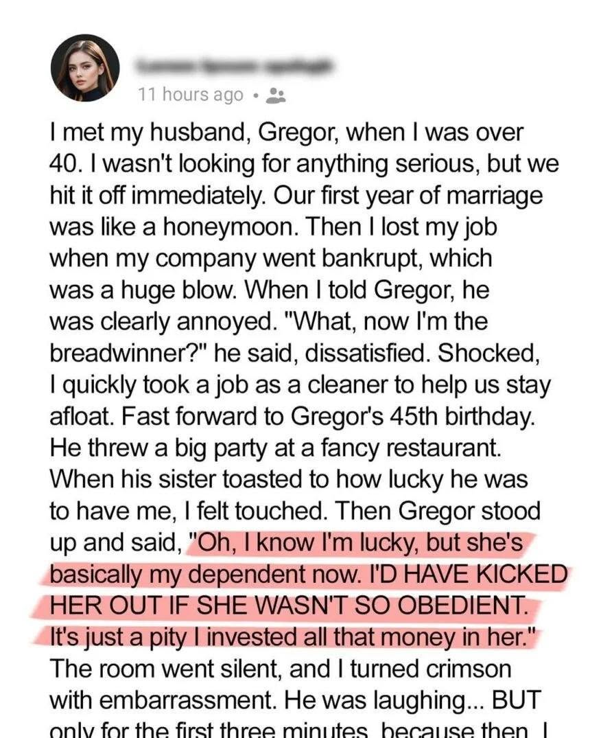 One Comment from My Husband at His Celebration Turned My World Upside Down