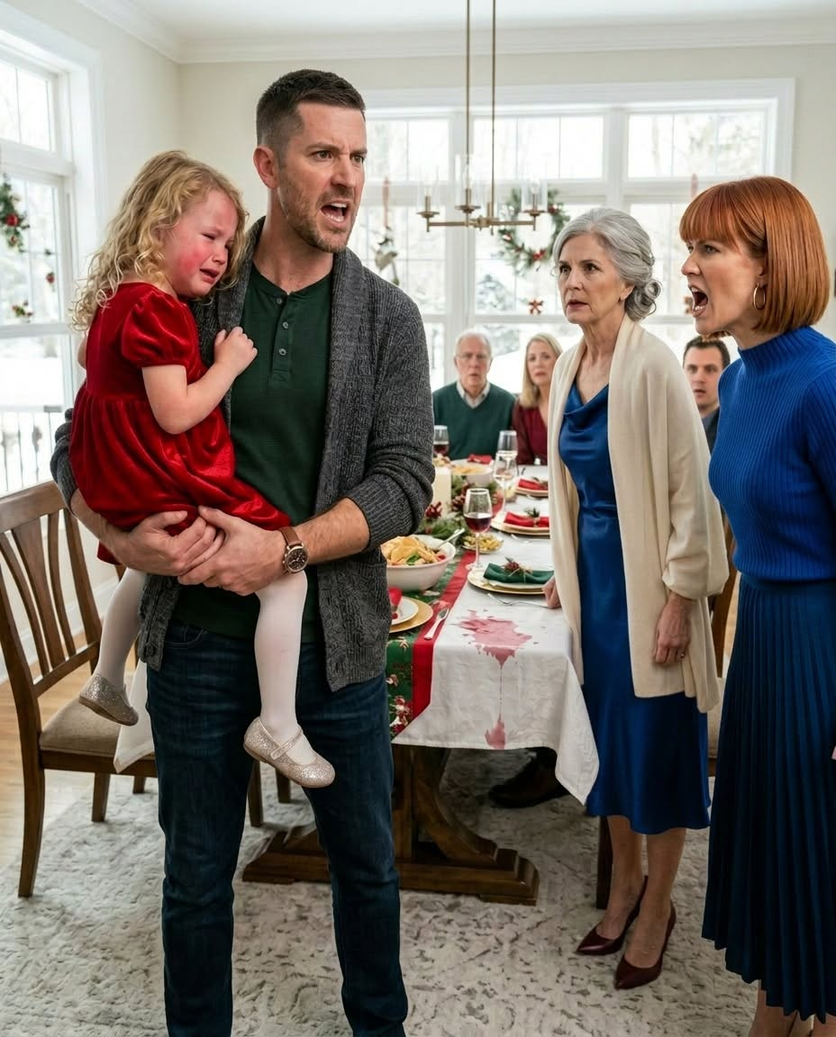 At Christmas dinner, my daughter accidentally spilled juice on the table. My mother-in-law sla:pped her in front of everyone. I stood up, shaking with anger, but my wife screamed, “She deserved it!”