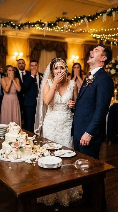 MY GROOM SHOVED MY FACE INTO OUR WEDDING CAKE—BUT WHEN MY BROTHER STOOD UP, THE ENTIRE ROOM CHANGED