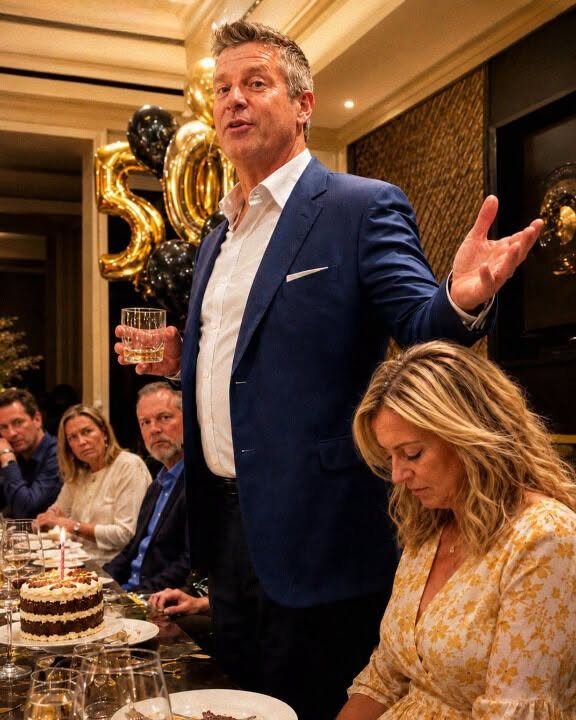My Husband Called Me “Too Old and Boring” at His 50th Birthday Party — Then His Best Friend’s Wife Stood Up, and Three Sentences Later He Couldn’t Look Anyone in the Eye