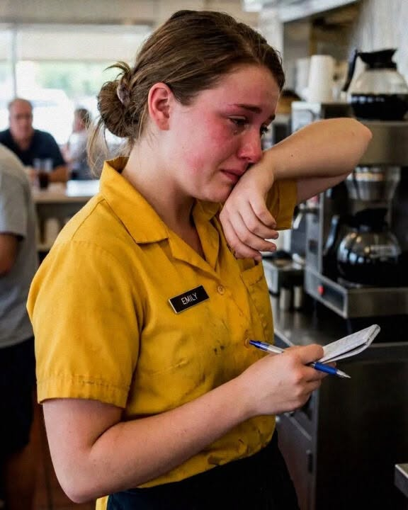 A Rude Woman Screamed at My 17-Year-Old Waitress Daughter for Forgetting Her Lemon – Then Her Husband Stood Up and Said Five Words That Made the Whole Café Go Silent