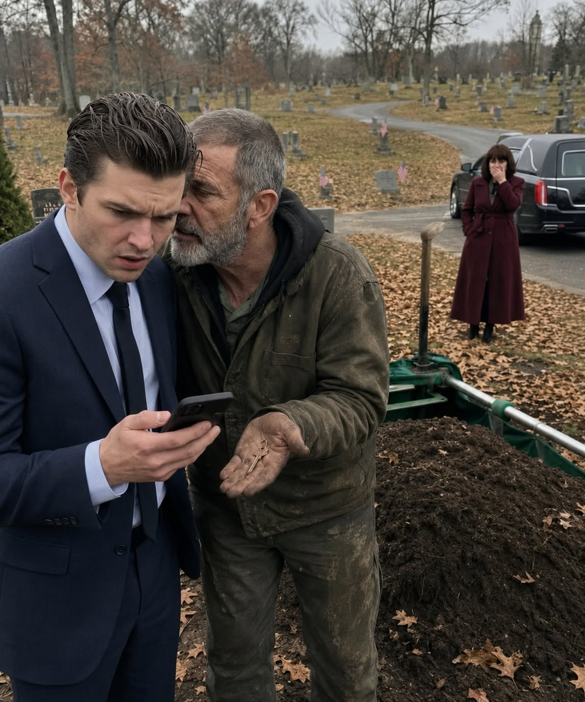 At My Father’s Graveside A Gravedigger Revealed The Coffin Was Empty And Handed Me A Key To The Truth