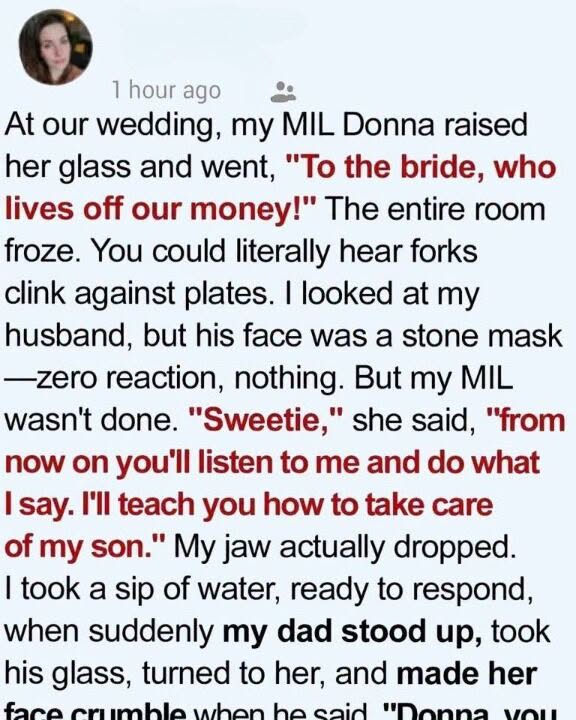 Stories: To the bride, who depends on our finances!