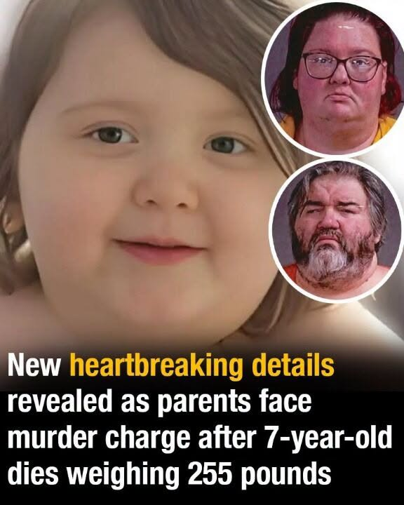 New sorrowful information has emerged as parents confront a murder charge following the death of their 7-year-old child, who weighed 255 pounds.