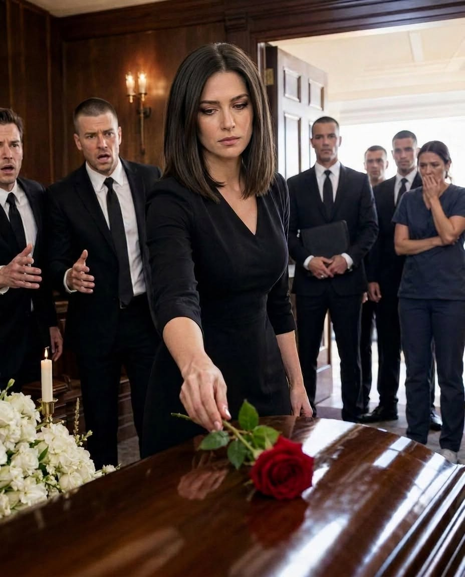 At my father’s funeral, my brothers stood beside his coffin and mocked the black dress I had borrowed. “Dad left everything to us,” the oldest whispered. “You’ll leave here with nothing.”