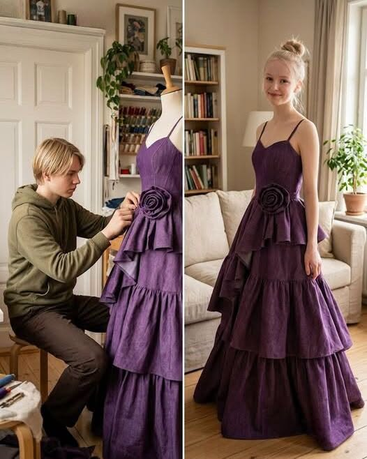 Stepmother Denied Prom Funds, So Devoted Brother Made a Memorable Dress