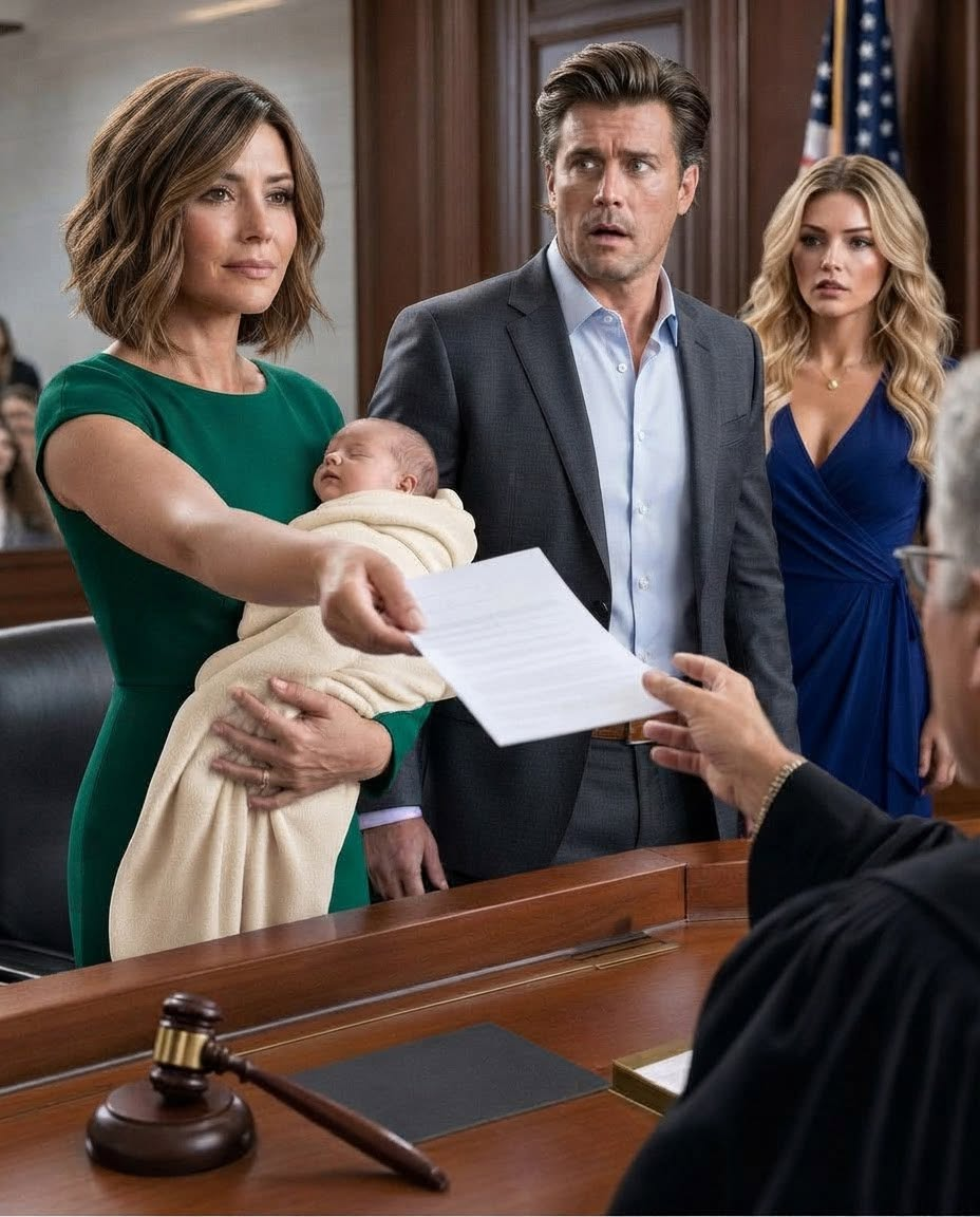 My billionaire husband disappeared for months on “business trips” with other women. When he filed for divorce, he sneered, “You were never enough.” At the courthouse, I arrived with our newborn son, handed him the DNA report, and watched his face fall as my lawyer froze his empire and moved the controlling shares into our baby’s trust.