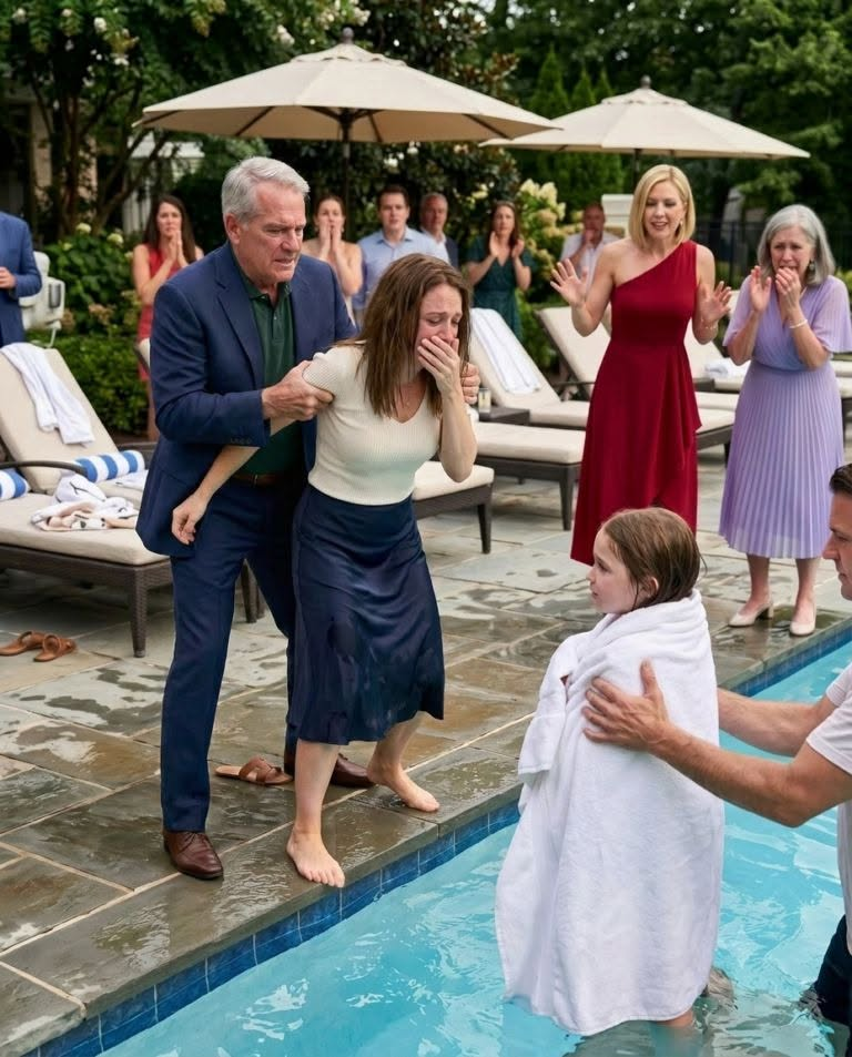 My sister smiled just before my little daughter slipped into the hotel pool. When I tried to reach her, my father grabbed my arm and refused to let me go.