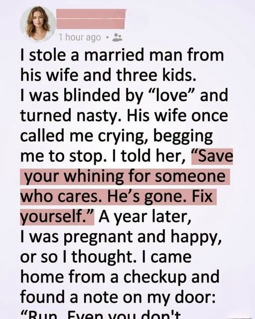 I Took a Married Man and Ruined a Family—Then the Woman I Hurt Sent the Message That Rescued My Life.