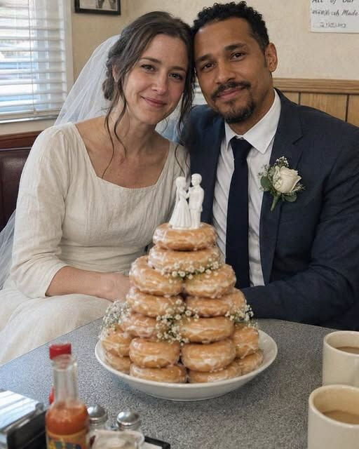 My Wealthy Sister Couldn’t Stop Joking About Our $18 Donut Wedding Cake – Then My Husband Gave Her the Final Donut, and What Was Concealed Inside Made Everyone Turn Pale.