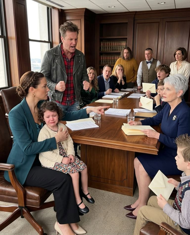 My 8-year-old daughter sat silently through the will reading, waiting for her envelope just like the other grandchildren. But instead, my mother-in-law shamed her in front of everyone and said she didn’t belong. My daughter went still with heartbreak. We kept calm, acted carefully, and three days later, their own lawyer left them white-faced.