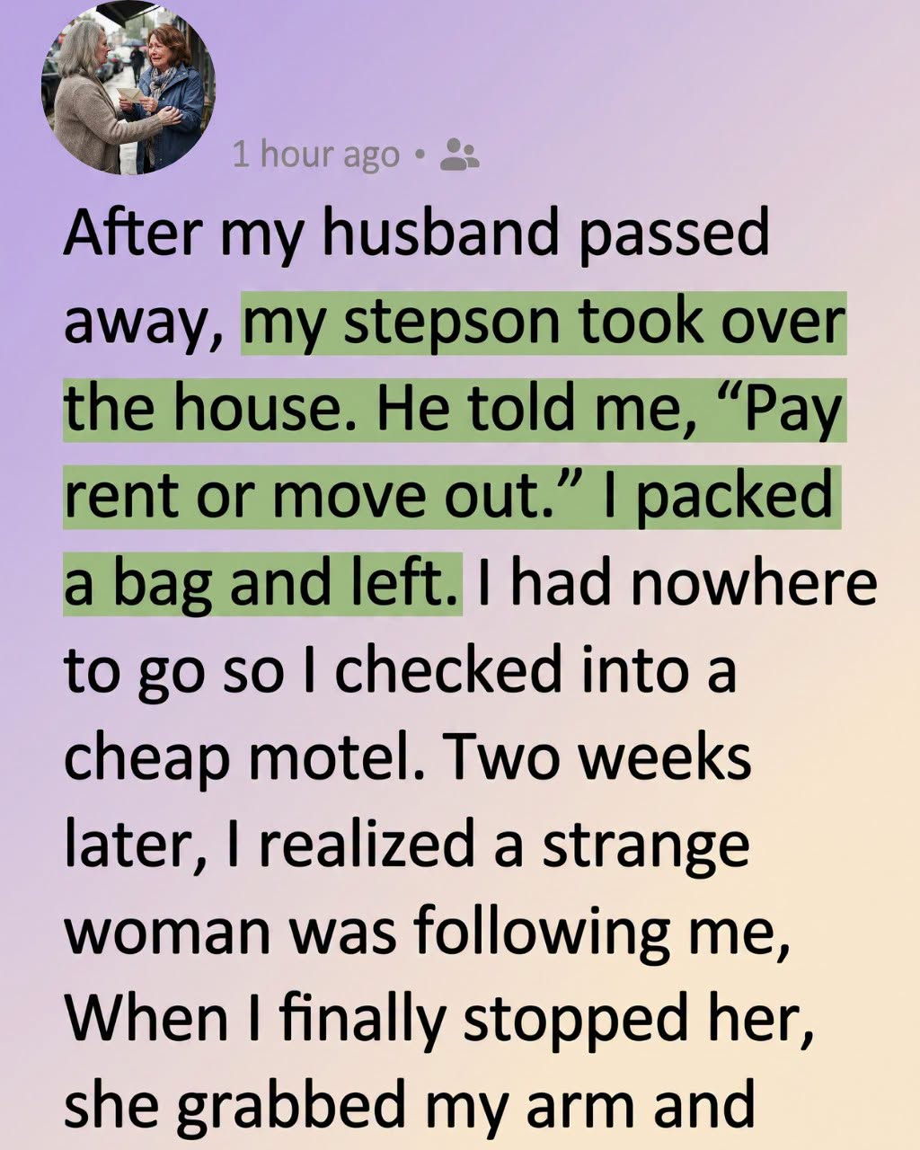 After My Husband Died, My Stepson Kicked Me Out With Nothing—But the Woman Following Me Revealed a Truth That Changed Everything