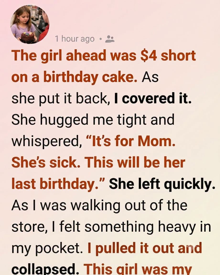 A Girl Was Missing $4 for a Birthday Cake—But What She Gave Me Instead Completely Changed My Life