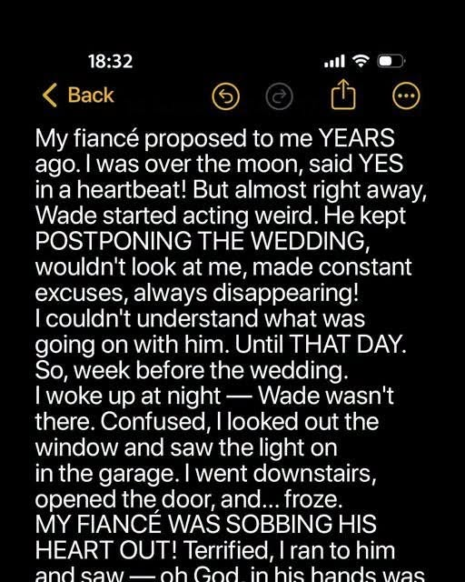 My Fiancé Was Sobbing in the Garage at 2 A.M. & I Thought He Was Hurt Until I Saw the Jacket in His Hands — Story of the Day
