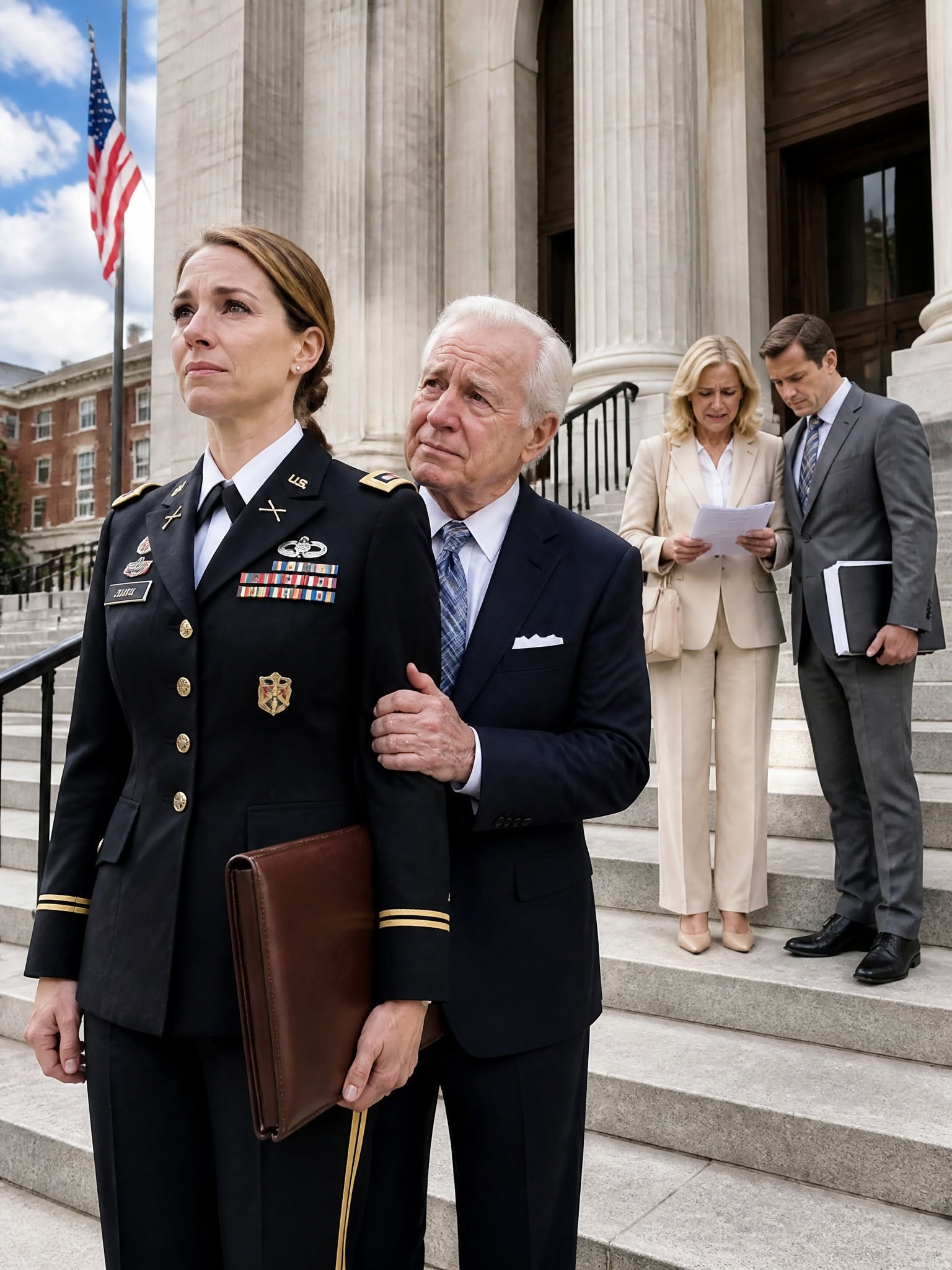 I kept my forty-million-dollar inheritance hidden because my grandfather warned me that money changes how people see you. He was right. My father’s new wife smiled at me during their wedding, then secretly hired an attorney to take what was mine. She thought I would settle to avoid shame. Instead, I wore my dress uniform to court and let the truth destroy her perfect act.