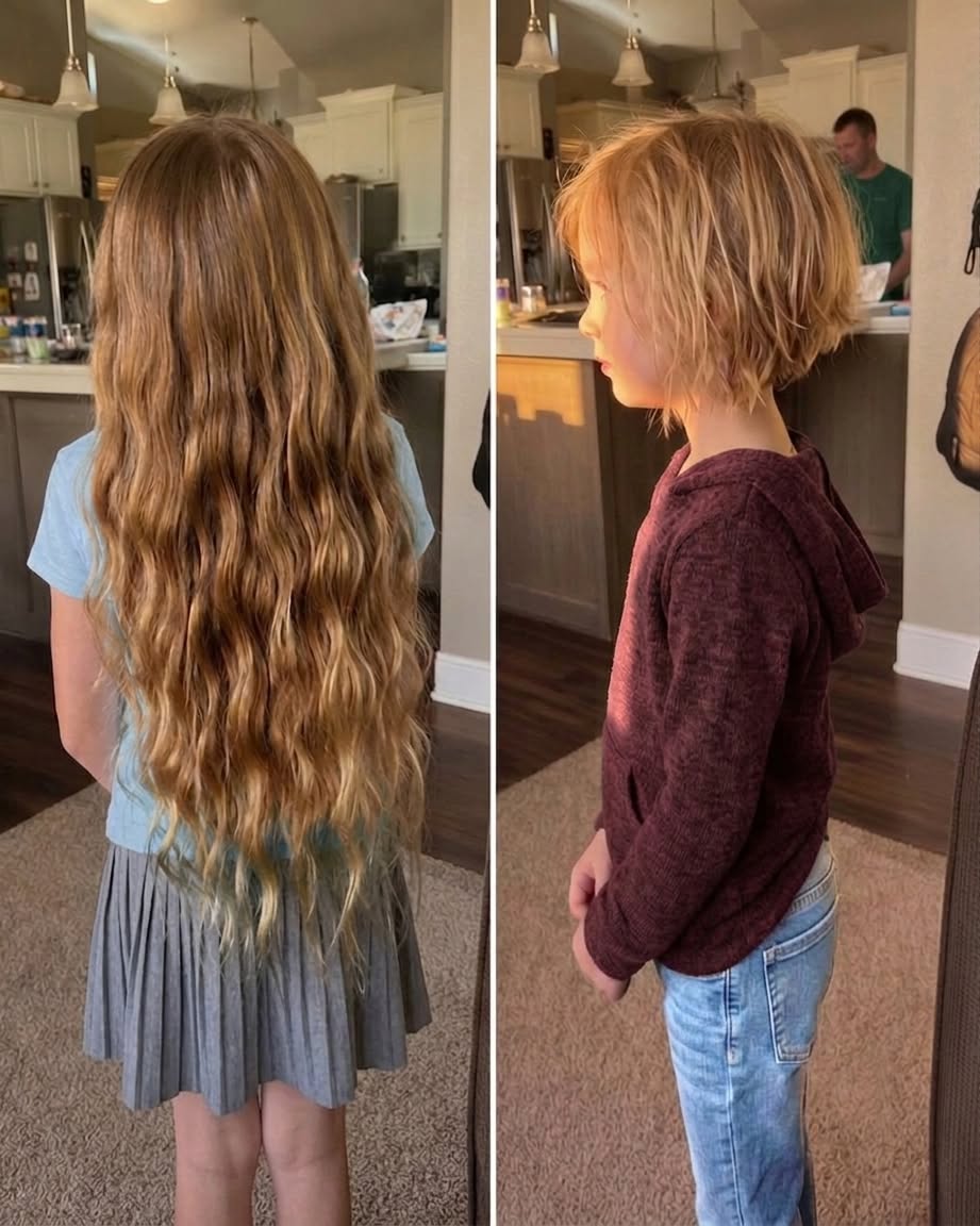 My 10-Year-Old Came Home from School with Her Waist-Length Hair Chopped Off – Her 4-Word Explanation Left Us Both in Tears