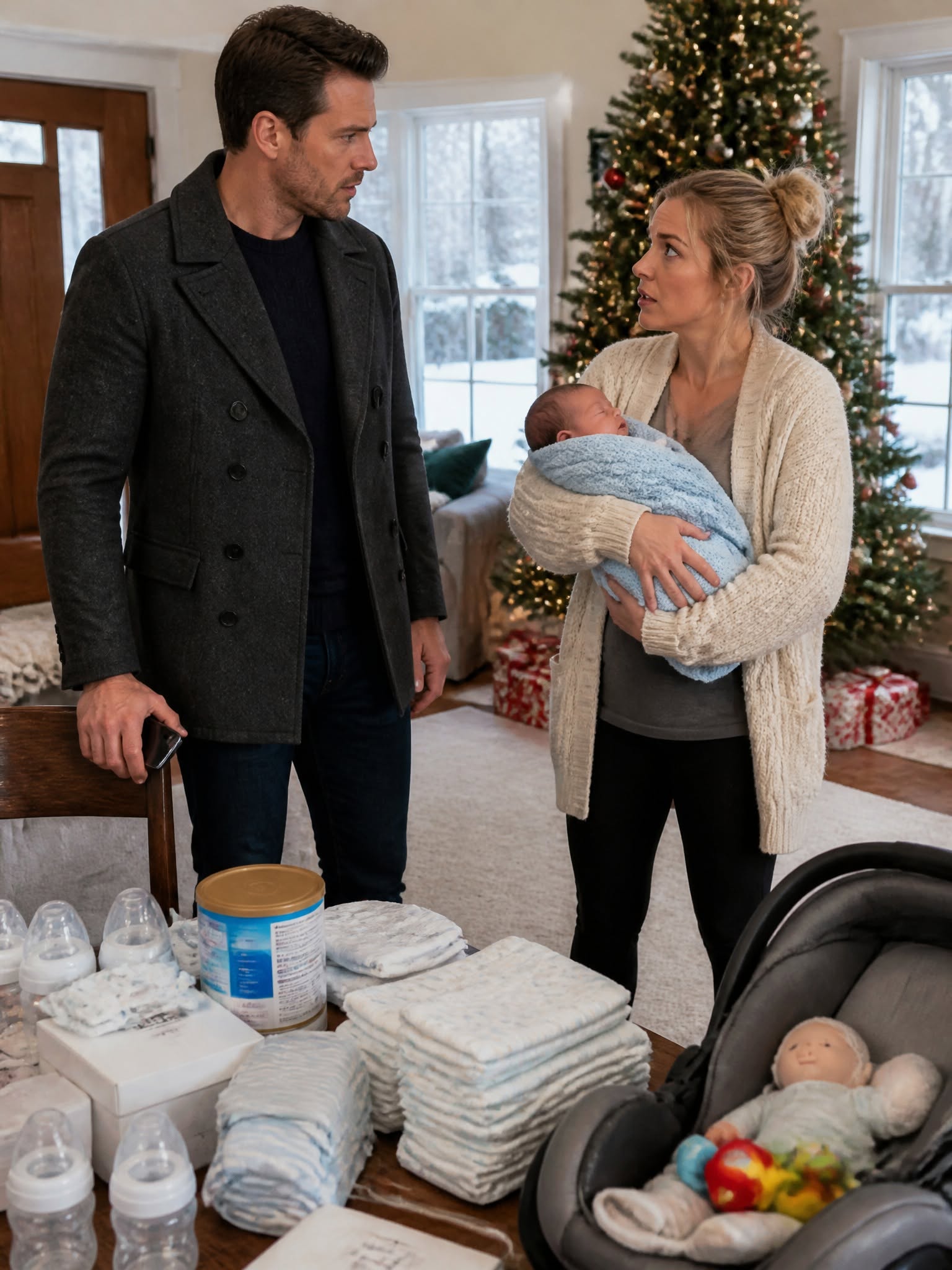 On Christmas Eve, I stormed into my ex-wife’s home determined to confront the man I was certain had replaced me. Consumed by anger and regret, I believed she had rebuilt her life while I was still trapped in the wreckage of our marriage. But there was no new lover waiting inside. Instead, I found a newborn child—and within seconds, everything I thought I understood about my past collapsed.