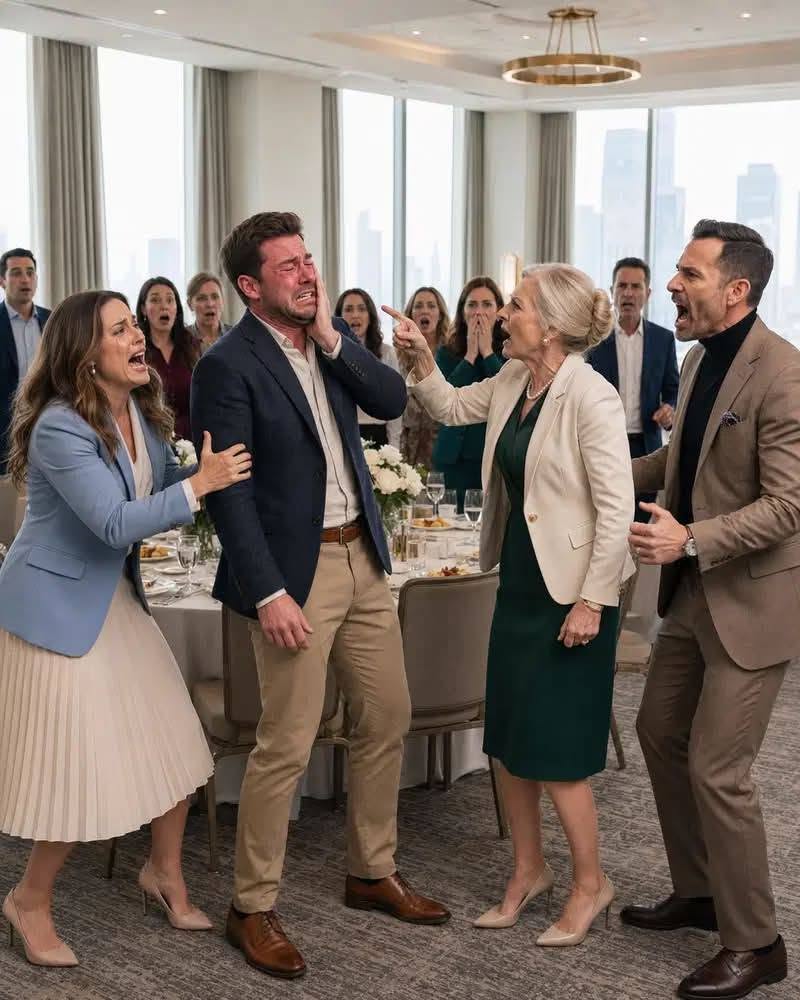 At the company dinner, I accidentally bumped into my boss’s mother. She sl.apped me in front of everyone and yelled, “Watch where you’re going, you nobody!”