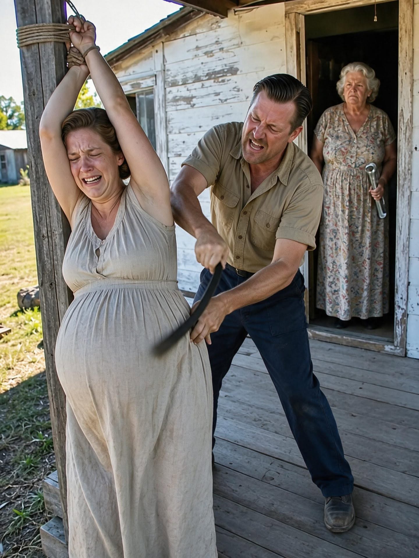 Every morning at our run-down Texas rental, my husband forced me into the backyard, b0:und my hands to a porch post, and be:@t my pregnant body while shouting, “All you ever give me are worthless daughters. You’re a broken wife!”