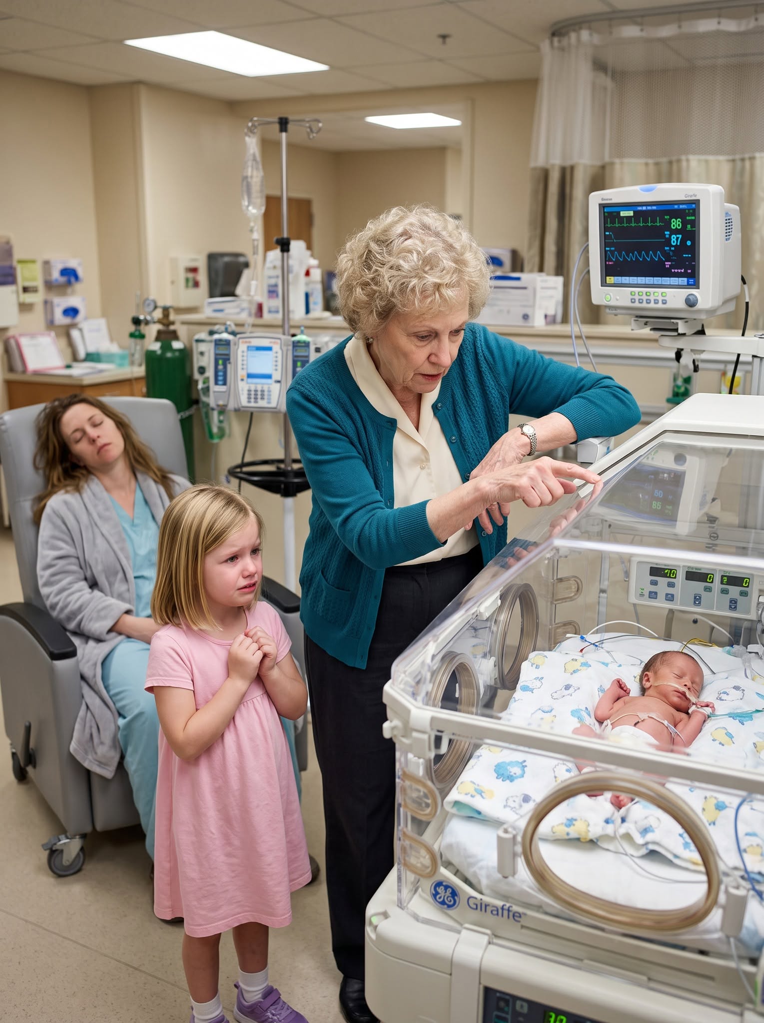 My newborn was fighting for her life on a ventilator when my mother texted, “Bring dessert to your sister’s gender reveal. Don’t be useless.” I told her I was sitting beside my baby’s NICU bed—then, while I slept, she came into the unit… and my six-year-old witnessed something no child should ever have seen.