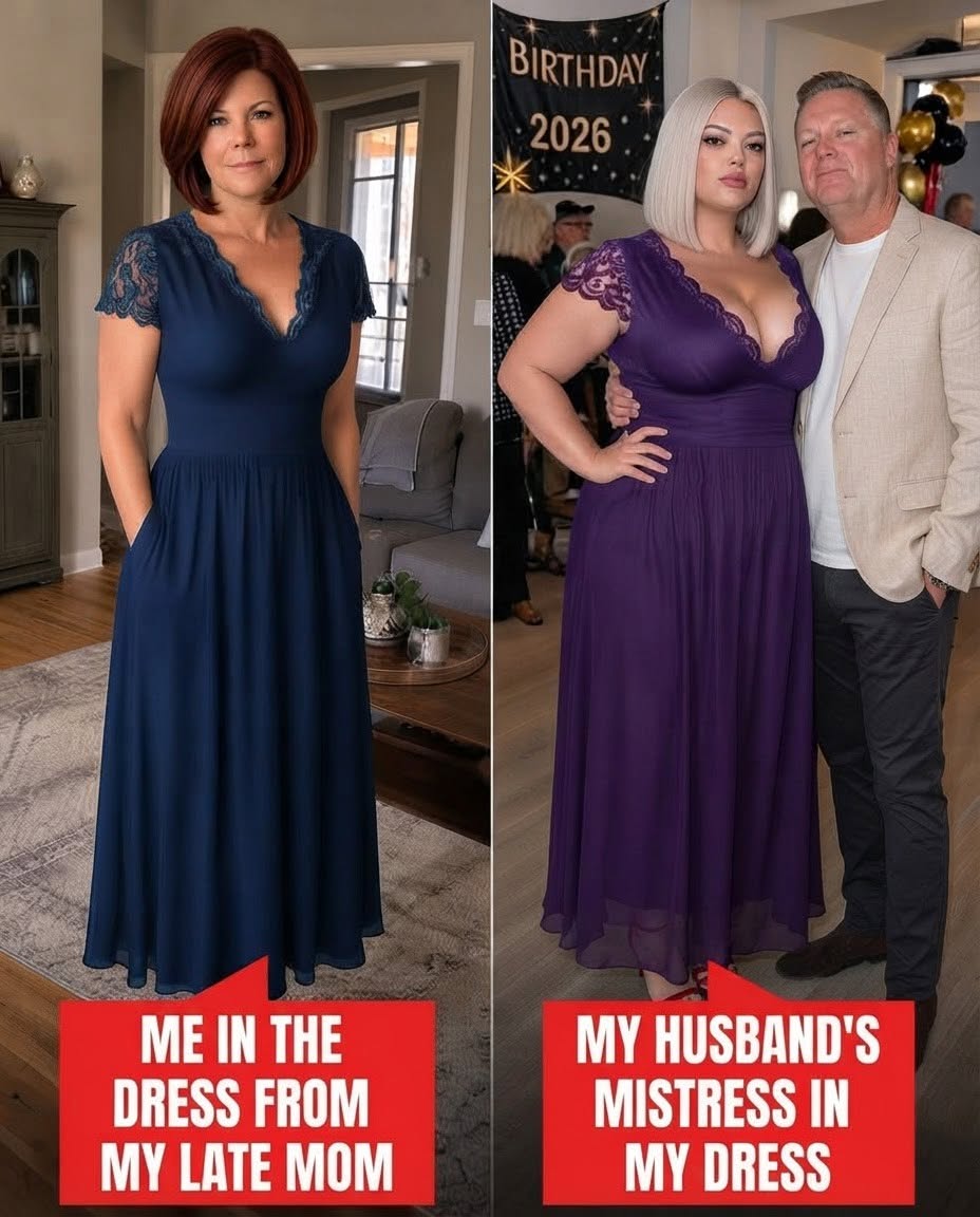 Moral My Ex-Husband Kicked Me Out Without Letting Me Take My Clothes – Weeks Later, His New Woman Wore My Late Mom’s Dress to a Party, but When I Told Her, ‘Check the Pocket,’ She Went Pale
