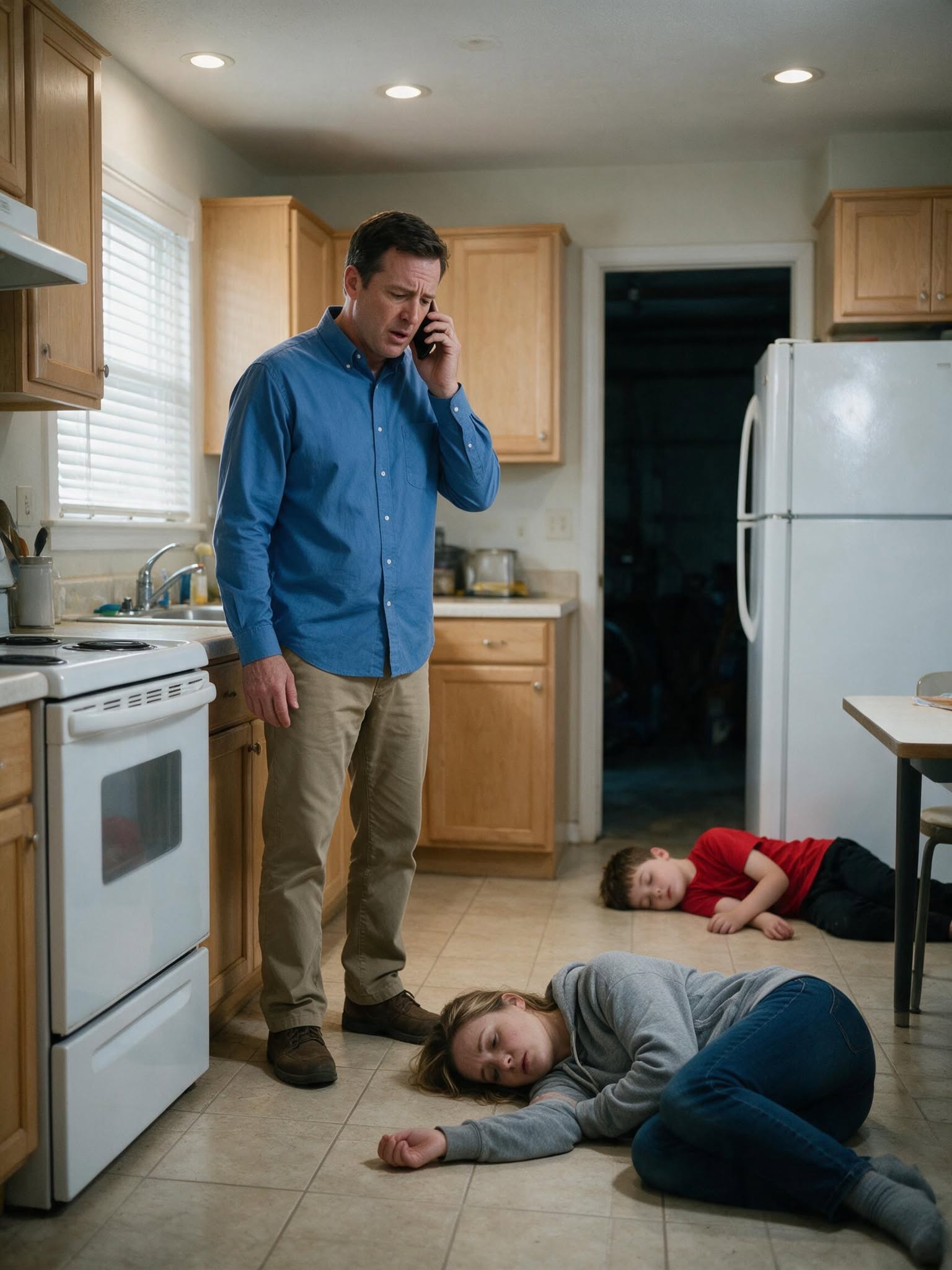I thought my husband was making an ordinary family dinner until my eight-year-old son and I suddenly became too weak to stand. While I lay on the kitchen floor pretending to be unconscious, I heard my husband walk into the next room and say, “It’s done. She won’t make that meeting tomorrow.” Then he asked about our son—and I realized dinner had been planned around something far bigger than money disappearing from our account.