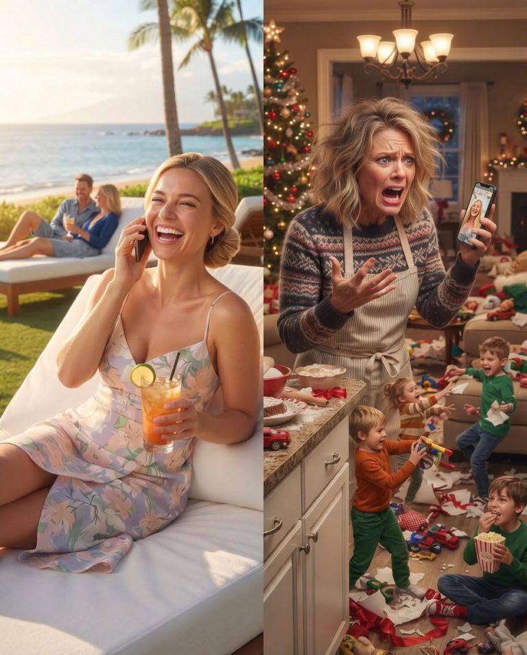 After overhearing my parents plot to dump five unruly kids on me for free Christmas childcare, I quietly boarded a first-class flight to Maui.