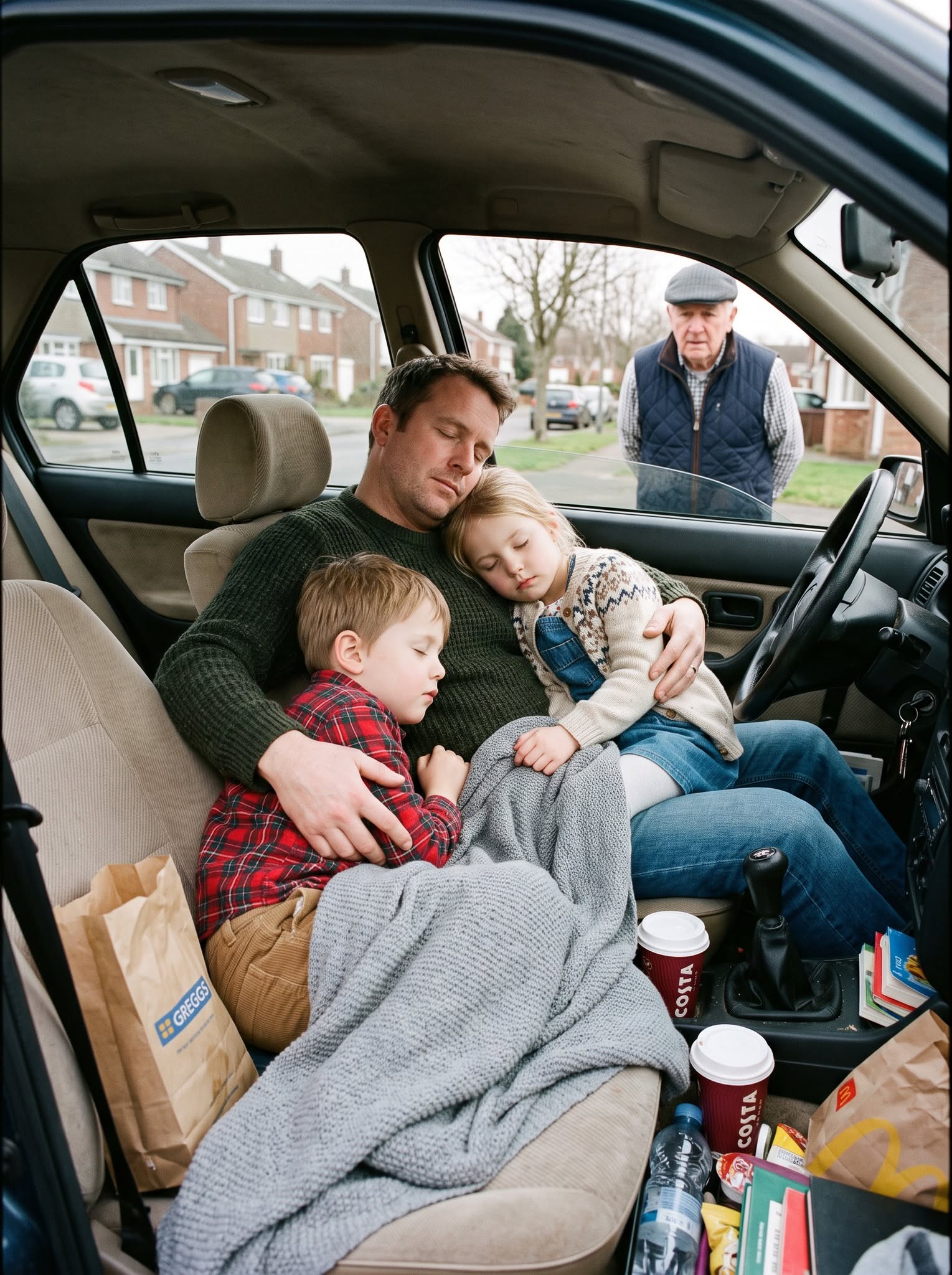 I flew to Chicago to surprise my son on his thirty-second birthday. Instead, I found him sleeping inside a car in the cheapest section of the airport parking lot, with my five-year-old twin grandsons curled beneath a blanket in the back seat. The boys thought they were camping. My son knew better. Over breakfast, I told him to stop protecting everyone—and what he finally told me explained how he had lost almost everything.